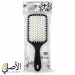 فرشة شعر بونيتا 013 بتصميم كف عسل ومقبض أسود وقاعدة بيضاء وشعيرات برؤوس مستديرة لتمشيط الشعر.