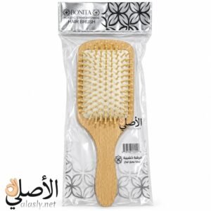 فرشة شعر بونيتا الخشبية بشعيرات ذات رؤوس دائرية لتصفيف الشعر وتمشيطه يوميًا.