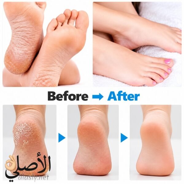 جهاز تنعيم القدم الكهربائي من الخلف لتوضيح تصميم المقبض والهيكل الخارجي للجهاز.