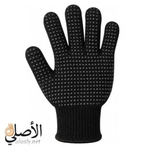 قفاز مقاوم للحرارة لتصفيف الشعر مناسب للاستخدام أثناء تصفيف وتجعيد الشعر