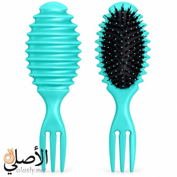 فرشاة تحديد الشعر الكيرلي باللون التركواز لتصفيف الشعر المجعد والمموج وإبراز شكل الخصلات