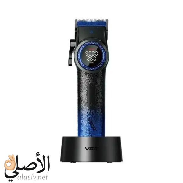 ماكينة حلاقة في جي آر V-001 مع شاشة عرض ومؤشرات للتحكم في السرعة ومتابعة التشغيل