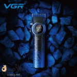 ماكينة حلاقة في جي آر V-001 بهيكل أزرق معدني مميز للاستخدام في صالونات الحلاقة والمنزل